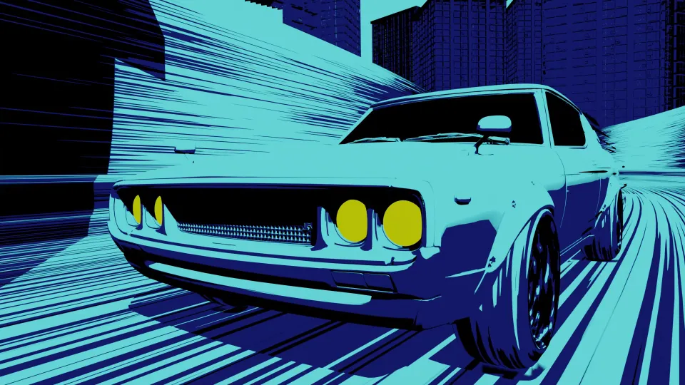 Retro Toon Car — rendu 3